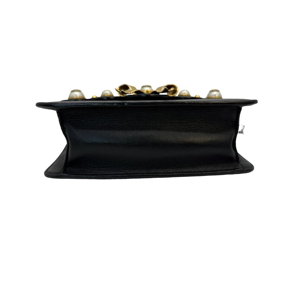 Gucci peony pearl bow crossbody shoulder bag chain strap - Picture 3 of 4